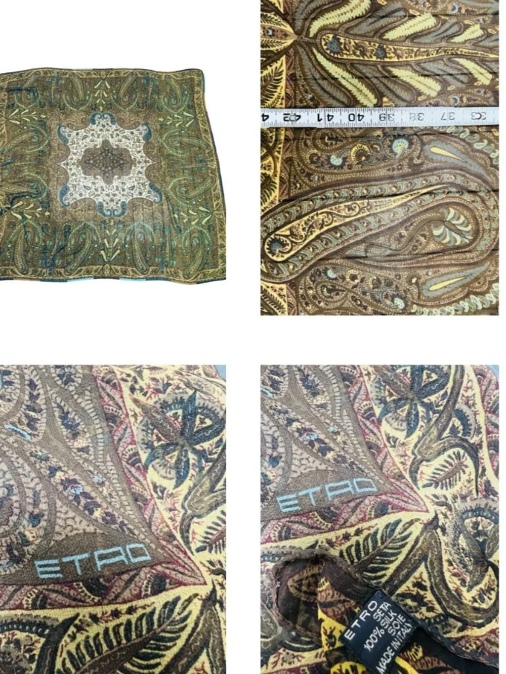 Vintage ETRO 100% Silk Chiffon Lg 44